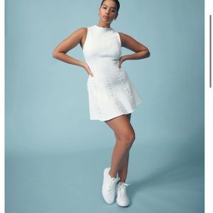 Aje Athletica summer whites tennis dress- signature logo mini dress